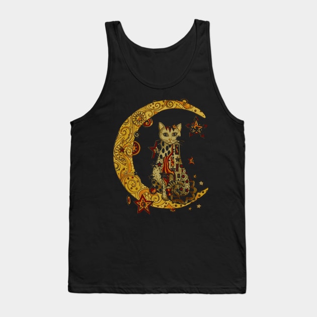 cat and moon Tank Top by Xonmau